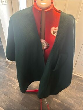 Green wool shawl